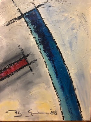 Gerard Bijnens - Abstract werk kopen? Bied vanaf 50!