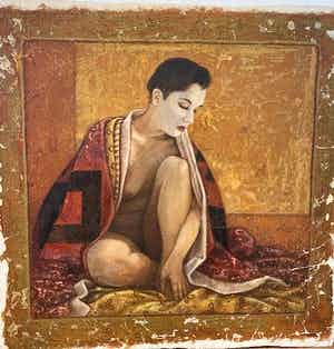 Reynier de Muynck - Vrouw in rood verkocht voor € 200!