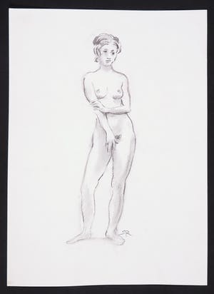 Jan Sluijters (jr.) - Tekening, Staand naakt kopen? Bied vanaf 60!