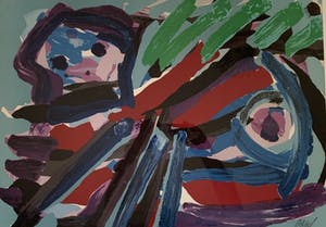 Karel Appel - Another blue head again kopen? Bied vanaf 350!