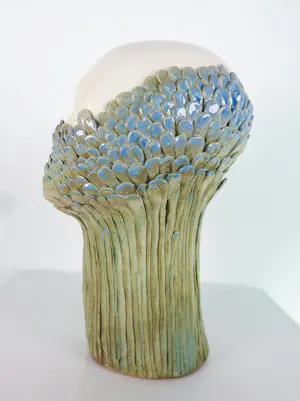 Ida De Roy - Set van twee sculpturen van keramiek, Hoofden kopen? Bied vanaf 200!