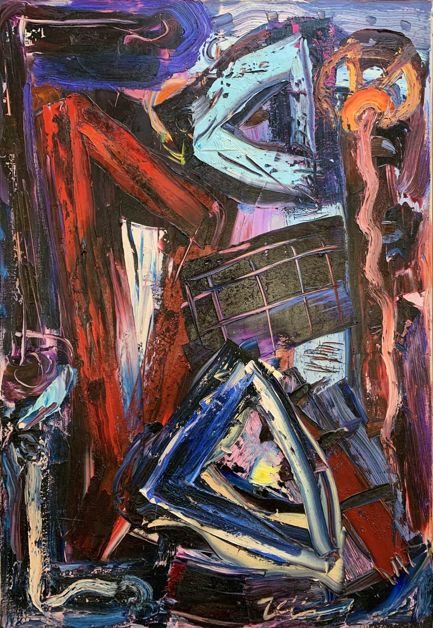 Jac Gijzen - Olieverf op doek | 'Een afgebroken verlangen 4' | 1989 (Groot werk) kopen? Bied vanaf 1!