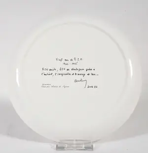 Zao Wou-Ki - Porseleinen bord door Atelier de Segries - L'orchidée kopen? Bied vanaf 1!