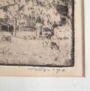 Wim Steijn - Twee etsen van landschappen kopen? Bied vanaf 45!