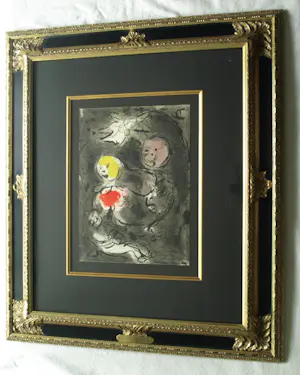 Marc Chagall - Ingelijst , Litho , Le Prophète Daniel avec les lions – Lijst, 76½ x 66½ cm. kopen? Bied vanaf 100!