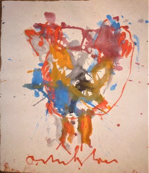 Anton Heyboer - De oervogel .Mooie kleurige krachtige schildering . kopen? Bied vanaf 250!