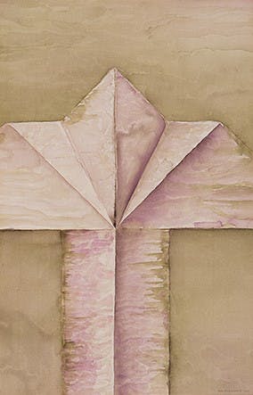 Ada Breedveld - Papier vliegtuig - 1979 - Aquarel op papier kopen? Bied vanaf 15!