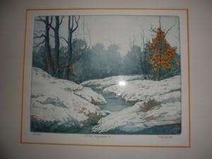 William Palluth - Aquatint. Titel,"Winter impressions 1". kopen? Bied vanaf 10!