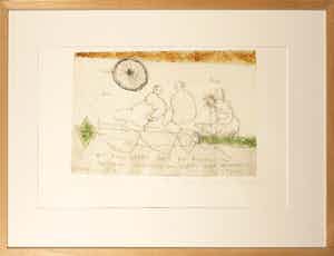 Anton Heyboer - Kleurenets, Het kind leren dat de richting in het leven ... - Ingelijst verkocht voor € 1!