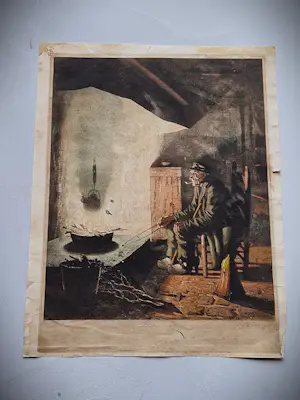 Tjeerd Bottema - originele kleuren Ets & aquatint "bij den Haard" potloodgesigneerd kopen? Bied vanaf 37!