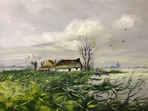 Henk Poeder - Hollands Polderlandschap kopen? Bied vanaf 50!