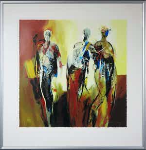 Peter Meijer - Zeefdriuk, Wandeling - Ingelijst verkocht voor € 50!