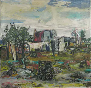 Lei Molin - Olieverf op doek, Zonder titel - Ingelijst kopen? Bied vanaf 750!