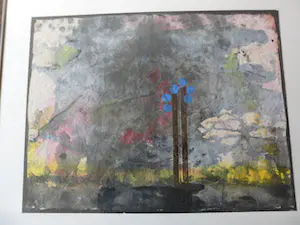 Hans Boomsma - Acryl en Oost-Indisch inkt op papier. Abstract werk. kopen? Bied vanaf 35!