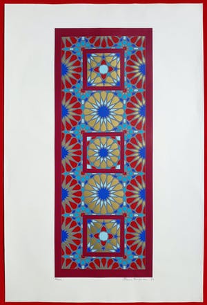 Niet of onleesbaar gesigneerd - Moors geometrisch patroon, zeefdruk kopen? Bied vanaf 1!