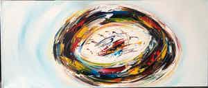 Gena - Abstract “ Circle of life “ verkocht voor € 200!