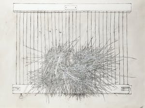 Gradus Verhaaf - Pentekening, Zonder titel - Ingelijst kopen? Bied vanaf 1!