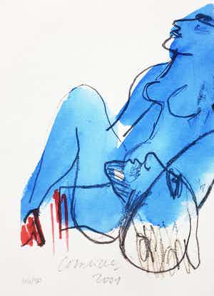 Corneille - Corneille 1922-2010 litho naakt in lijst handgesigneerd,genummerd en gedateerd verkocht voor € 150!