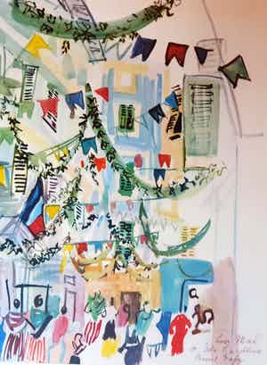 Raoul Dufy - Bevlagde straat in Nizza 1928, litho verkocht voor € 65!