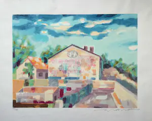 Willem Brauck - "St. Raphael" | kleuren zeefdruk - ingelijst kopen? Bied vanaf 40!