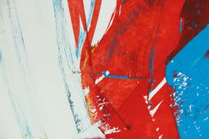 Jan te Wierik - Olieverf op papier, Z.T. Abstracte compositie kopen? Bied vanaf 150!