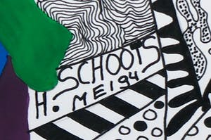 Hans Schoots - Gouache en inkt op papier, Zonder titel - Ingelijst kopen? Bied vanaf 1!