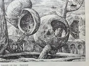 Jakop Slegt - Fantasiewereld. Drukgesigneerd. 1970. kopen? Bied vanaf 49!