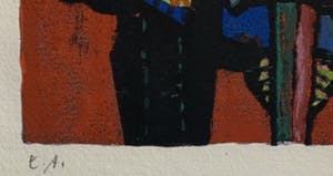 Shinkichi Tajiri - kleurenzeefdruk - 'St Joris en de draak' 1950-1991 kopen? Bied vanaf 399!