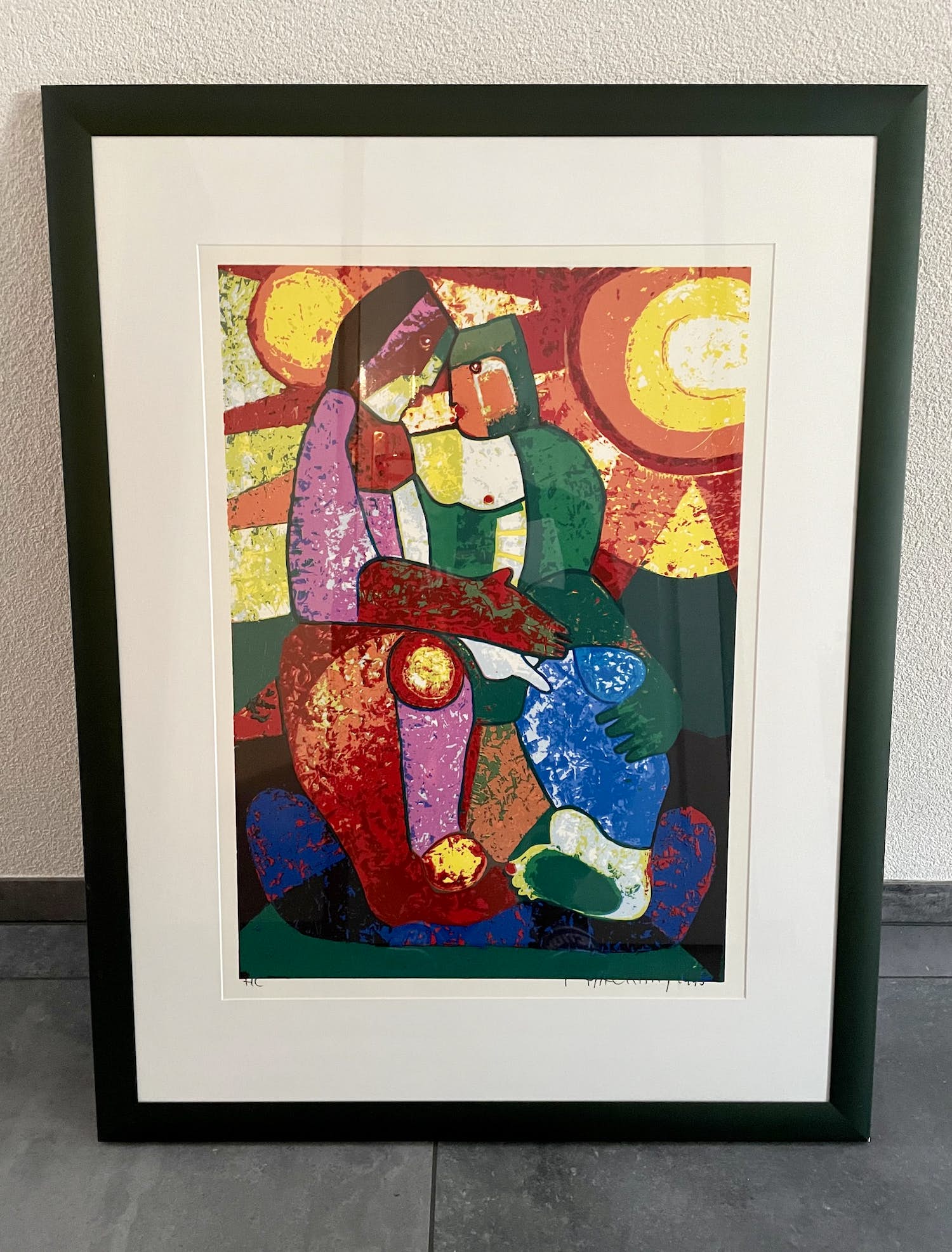 Theo Mackaay - Zeefdruk - Vrouw (Zonder titel) - Ingelijst verkocht voor € 115!