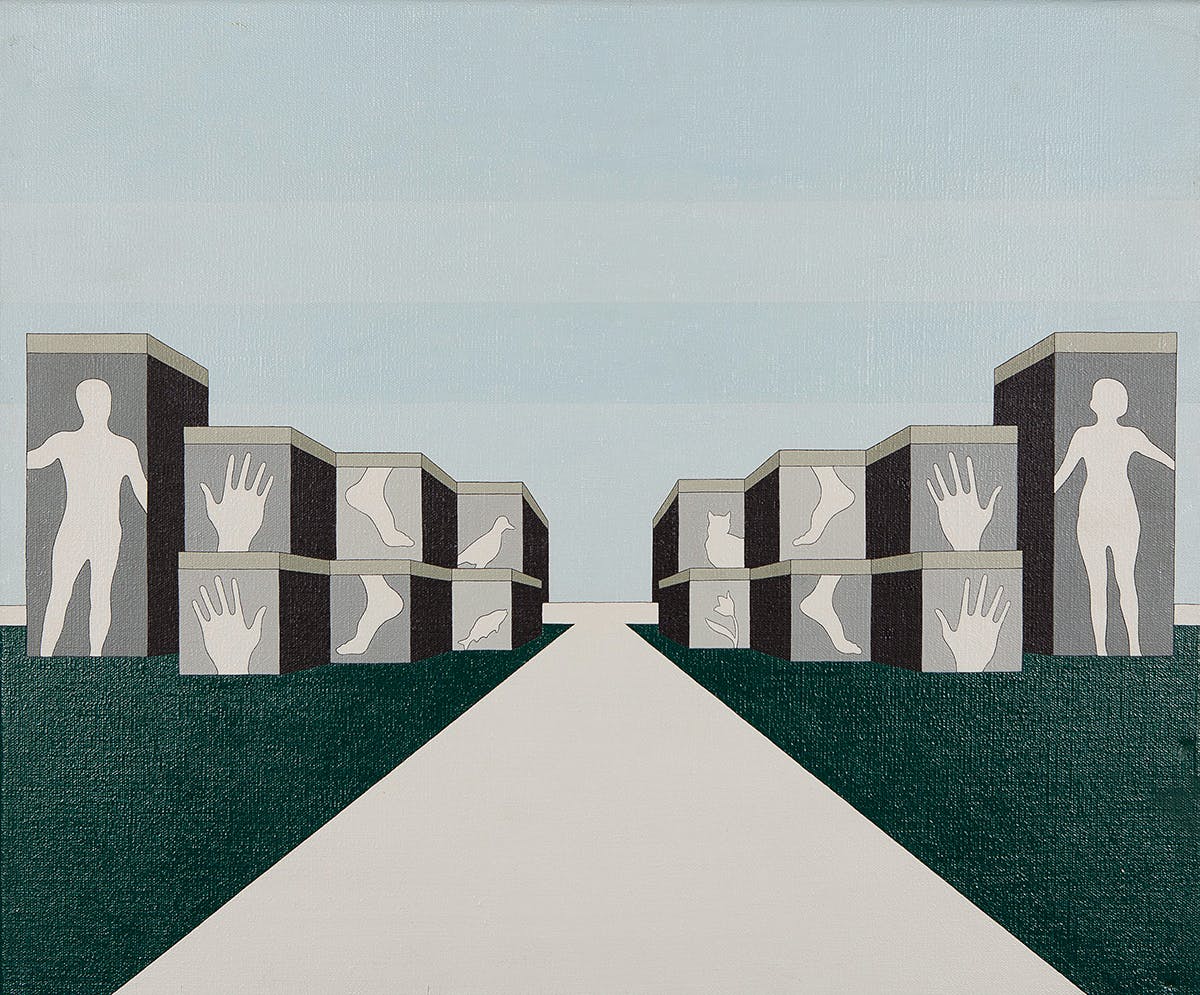 Pieter Hermanides - Acrylverf op doek - S 73 verkocht voor € 20!