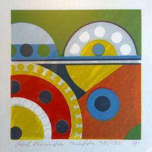 Bob Kemper - "Techniek in de jaren '90." 1991, Serie van vier zeefdrukken. kopen? Bied vanaf 100!