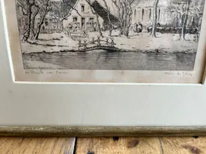 Toon de Jong - Brink te Laren in de winter kopen? Bied vanaf 30!