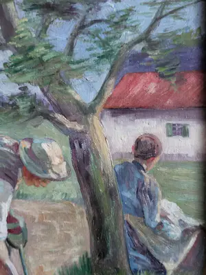 Jozef de Belder - Werk op het platteland in Lier (B) (1914) kopen? Bied vanaf 125!