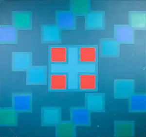 M. A. H. Reijner - Olieverf op doek, Compositie No. 2 - Ingelijst (Groot) kopen? Bied vanaf 1!