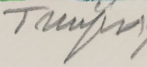 Hans Truijen - Zeefdruk, Touching paradise - Ingelijst kopen? Bied vanaf 50!