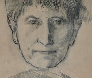 Kees Verwey - Krijttekening, Dubbele portrettekening kopen? Bied vanaf 280!