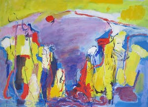 Franscz Witte - Acryl op papier, Zonder titel kopen? Bied vanaf 1!