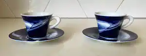 illy Art Collection - Twee espresso kop- en schotels ontwerp Francesco Illy & Vitorio Corsini verkauft für € 50!