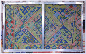 Barbara Broekman - Textielkunstwerk (geweven op spieraam), Verlies I kopen? Bied vanaf 300!