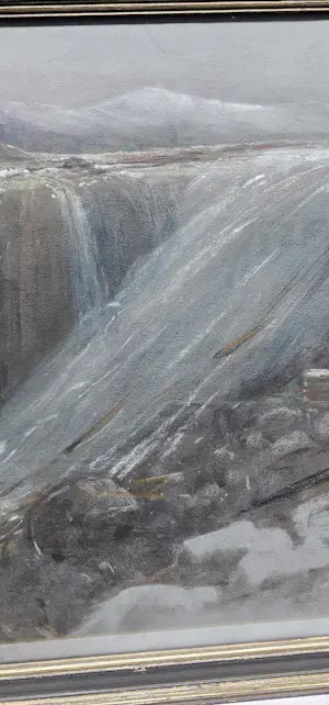 Herman Heijenbrock - waterval met boomstammen kopen? Bied vanaf 30!