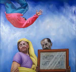 Jan Bollaert - Acryl op doek, Waiting to get lucky (Groot) verkocht voor € 250!