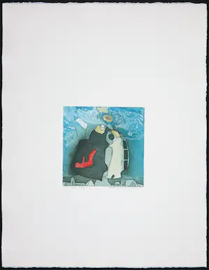 Michel van Overbeeke - Kleurenets met bladgoud, Aware away II kopen? Bied vanaf 1!