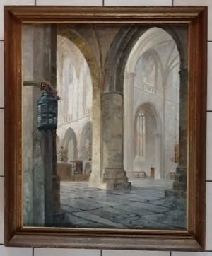 Arij Albert Willem Verhorst - Interieur Grote- of Sint Bavokerk Haarlem kopen? Bied vanaf 130!