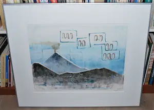 Armien Visser - Java - Indonesië - unicum ets (geen oplage) - fraai ingelijst kopen? Bied vanaf 60!