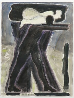 Yvan Theys - Gouache, La Luna - Ingelijst kopen? Bied vanaf 200!