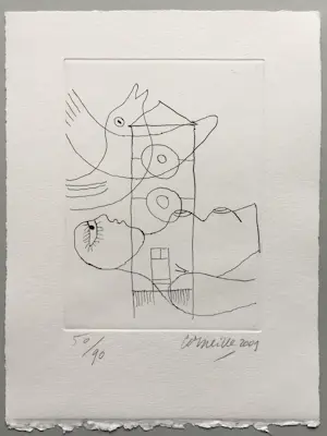 Corneille - ets - allongé nu devant le château d'eau - gesigneerd kopen? Bied vanaf 150!