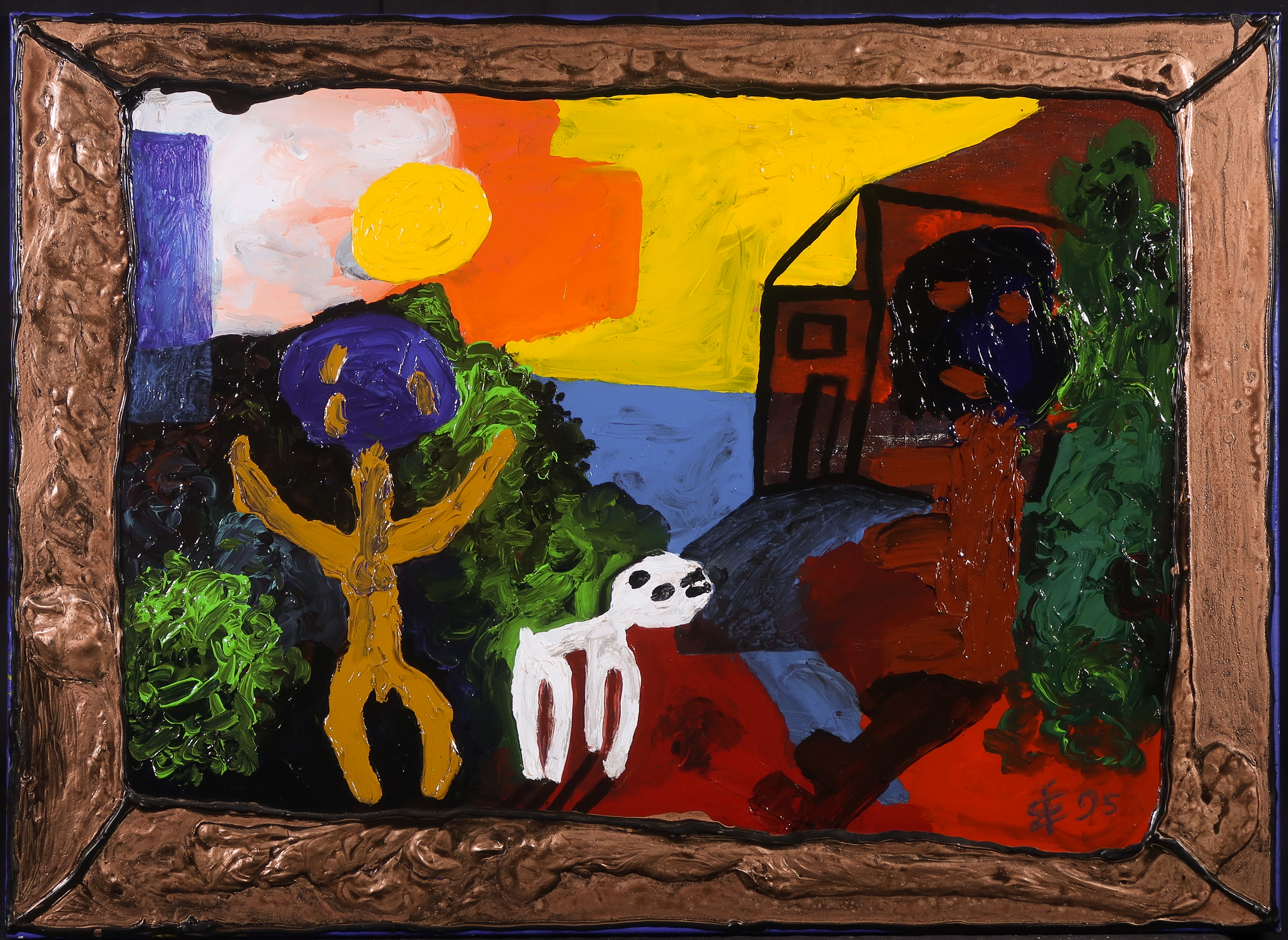 Albert Niemeyer - Acryl op doek, Romantisch wild kopen? Bied vanaf 400!