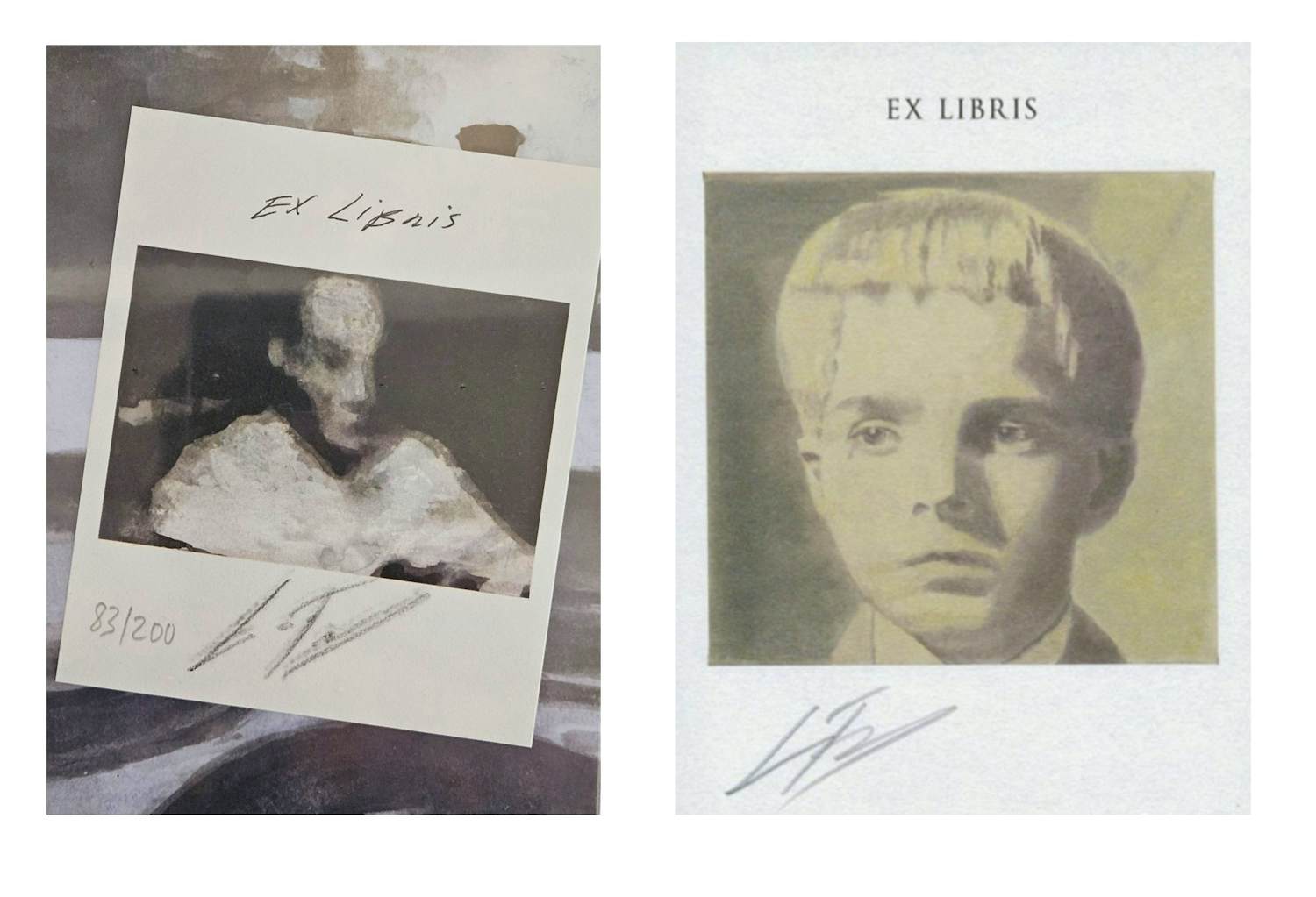 Luc Tuymans - Ex Libris + boek "Illusion and Reality" + Ex Libris "The Valley" | Gesigneerd verkocht voor € 20!