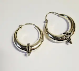nieuw  zilveren handgemaakte vintage etnische stijl hoepels oorbellen kundal, kopen? Bied vanaf 50!