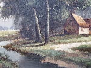 B.H.C. Mulder - Hollands landschap kopen? Bied vanaf 25!